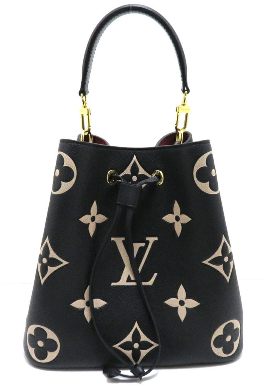 LOUIS VUITTON Neo Noe Bicolor Monogram Empreinte Bag Handbag Black